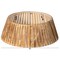 Gardenised Natural Wood Christmas Tree Collar Box with Slatted Panel Design Foldable Tapered Base Cover for Holiday Tree Stand Skirt Alternative for Indoor Seasonal Displays and Festive Home Decor